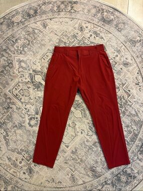 Fabletics Men's Deep Red Dress Trousers